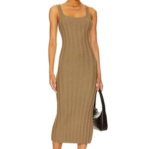 Free People Santos Midi Sweater Dress in Olive Stone NWT